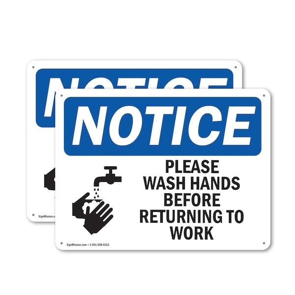Signmission Safety Culture Sign, 14 in Width, Plastic, Rectangle OS-2PACK-NS-P-1014-L-16372 - main